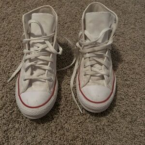 Converse Kids White and Red High-Top Sneakers